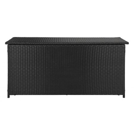 Safavieh 53 in. Cosima 13 gal Outdoor Storage Box, Black PAT9002A